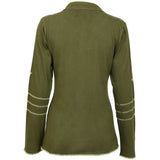 LADIES FULL SLEEVE TOP WITH CHINESE COLLAR - MODA LADIES