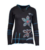LADIES FULL SLEEVE TOP WITH CHINESE COLLAR - MODA LADIES