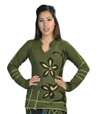 LADIES FULL SLEEVE TOP WITH CHINESE COLLAR - MODA LADIES