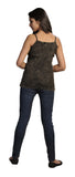 Ladies Sleeveless Strap tank Tops Shirt Vest with Embroidery