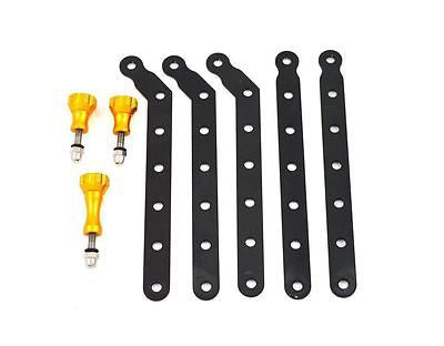 DrHitech® TMC CNC Aluminum Arms and Screw for Gopro HD Hero3/3+ -(HR45-Gold) - craze-trade-limited