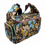 Multicolored Shoulder Bag with Colorful Floral Pattern