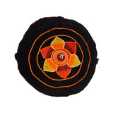 Meditation Cushion-Decorative Seat-With Hand Embroidered Chakra Symbols - TATTOPANI