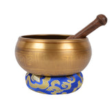 Meditation Tibetan Singing Bowl with Special Etching and protective pouch- SING-SP-IC(MAND-3)-2