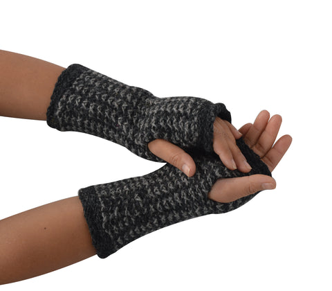 Women's Woolen Hand Warmer Fleece Lined Stripe Pattern Winter Handwarmers - craze-trade-limited