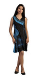 V-Neck Patch Dress with Print-Cornflower. (No Refund/ No Exchange)