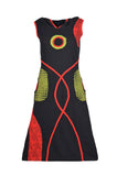 WOMEN SLEEVELESS HOODIE DRESS WITH SIDE POCKET - BINDU - craze-trade-limited