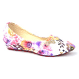 Floral Pattern Girl's Colorful Slip-On Ballerina flat Shoes - TATTOPANI Fashion