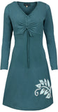 Organic Summer V-neck long-sleeved dress with adjustable bra string- TDR879 - Tattopani Fashion ( Craze Trade Limited)