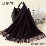 Lic Cashmere Women Scarf Warm Shawl Foulard Femme Pashmina Kerchief Wool Stole Head Neck Long Winter Scarf Women For Ladies 2019