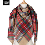 Hot 2019 new spring winter women scarf plaid warm cashmere scarves shawls and pashmina lady bandana wraps