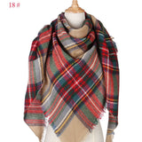 Hot 2019 new spring winter women scarf plaid warm cashmere scarves shawls and pashmina lady bandana wraps
