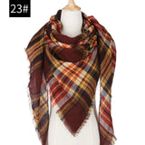 Hot 2019 new spring winter women scarf plaid warm cashmere scarves shawls and pashmina lady bandana wraps