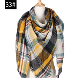 Hot 2019 new spring winter women scarf plaid warm cashmere scarves shawls and pashmina lady bandana wraps