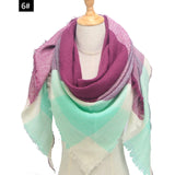 Hot 2019 new spring winter women scarf plaid warm cashmere scarves shawls and pashmina lady bandana wraps