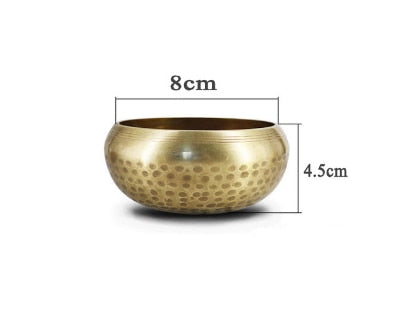 New Arrival Tibetan Buddhism Bowl Meditation Hammered Alms Yoga Copper Sound Therapy Chakra Singing Bowl Religious Supplies