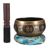 Tibetan Meditation Singing Bowl Nepalese Buddhist Chanting Bowl Buddhist Sound Therapy Bowl Mallet Mat Copper Handmade Carft