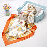 2020 New Brand Designer Silk Scarf 90*90cm Foulard Bandana Long Large Shawls Wraps Winter Neck Scarves Pashmina Lady Hijab