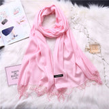 Luxury Solid Women Scarf Winter Cashmere Pashmina Shawls Warm Lady Blanket Wraps Bufanda Scarves Tassel Neck Echarpe 2020