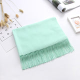 Luxury Solid Women Scarf Winter Cashmere Pashmina Shawls Warm Lady Blanket Wraps Bufanda Scarves Tassel Neck Echarpe 2020