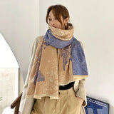 2020 Luxury Brand Scarf Hijab Women Winter Cashmere Thick Shawl Warm Bandana Scarves Female Pashmina Blanket