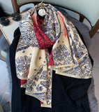 2020 Luxury Brand Scarf Hijab Women Winter Cashmere Thick Shawl Warm Bandana Scarves Female Pashmina Blanket