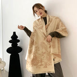2020 Luxury Brand Scarf Hijab Women Winter Cashmere Thick Shawl Warm Bandana Scarves Female Pashmina Blanket