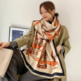 2020 Luxury Brand Scarf Hijab Women Winter Cashmere Thick Shawl Warm Bandana Scarves Female Pashmina Blanket