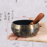 Tibetan Meditation Singing Bowl Nepalese Buddhist Tibetan Chanting Yoga Bowl Buddhist Sound Therapy Bowl Copper Religion Carft