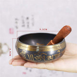 Tibetan Meditation Singing Bowl Nepalese Buddhist Tibetan Chanting Yoga Bowl Buddhist Sound Therapy Bowl Copper Religion Carft