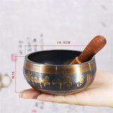 Tibetan Meditation Singing Bowl Nepalese Buddhist Tibetan Chanting Yoga Bowl Buddhist Sound Therapy Bowl Copper Religion Carft