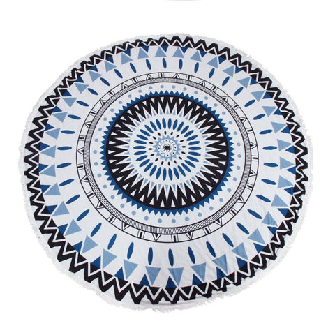 Round  Tapestry Beach Throw Roundie Mandala Towel Yoga Mat   Yoga Blanket - craze-trade-limited