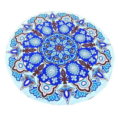Round Hippie Chiffon Tapestry Beach Throw Towel Yoga Mat Bohemian - craze-trade-limited