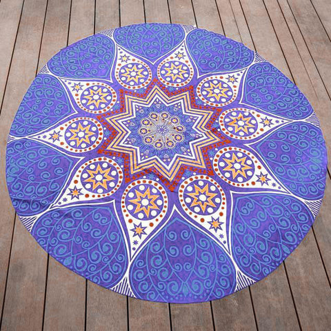 Round Hippie Chiffon Tapestry Beach Throw Towel Yoga Mat Bohemian - craze-trade-limited