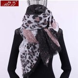 Cashmere Scarf Leopard plaid print Winter fashion For Women tassel Shawl Plaid long Scarves Brand oversize wool wraps pashmina