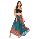 Womail Women skirt Summer Long Hippie Bohemian Gypsy Boho Flowers Elastic Waist Floral Halter Skirt Casual  2020  f9