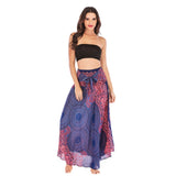 Womail Women skirt Summer Long Hippie Bohemian Gypsy Boho Flowers Elastic Waist Floral Halter Skirt Casual  2020  f9