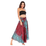 Womail Women skirt Summer Long Hippie Bohemian Gypsy Boho Flowers Elastic Waist Floral Halter Skirt Casual  2020  f9