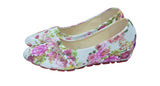 Floral Pattern Girl's Colorful Slip-On Ballerina flat Shoes - TATTOPANI Fashion